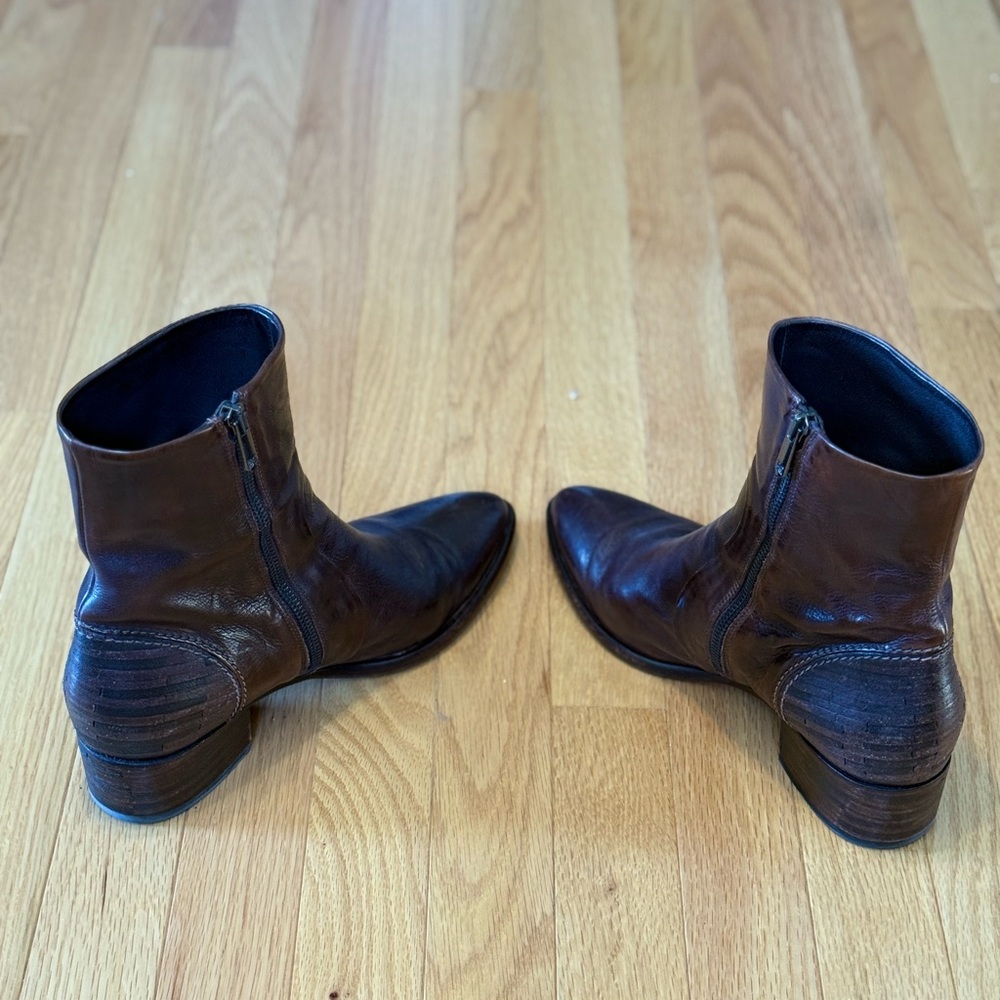 Sam Edelman Brown Leather Ankle Boots - Picture 4 of 7